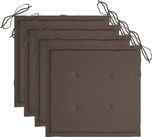 vidaXL Krzesła reżyserskie z poduszkami, 4 szt., lite drewno akacjowe 7