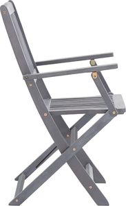 vidaXL Składane krzesła ogrodowe, 4 szt., poduszki, drewno akacjowe 11