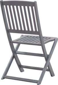 vidaXL Składane krzesła ogrodowe, 4 szt., poduszki, drewno akacjowe 12