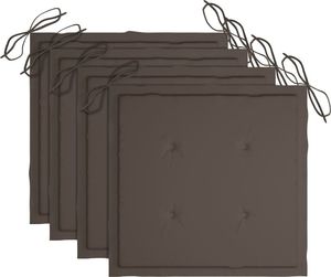 vidaXL Składane krzesła ogrodowe, 4 szt., poduszki, drewno akacjowe 3