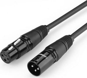 Kabel Ugreen Ugreen przedłużacz kabel audio przewód mikrofonowy do mikrofonu XLR (żeński) - XLR (męski) 3 m (AV130) 1