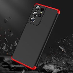 GKK GKK 360 Protection Case etui na całą obudowę przód + tył Samsung Galaxy S21 Ultra 5G czarno-czerwony 5