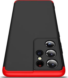 GKK GKK 360 Protection Case etui na całą obudowę przód + tył Samsung Galaxy S21 Ultra 5G czarno-czerwony 8