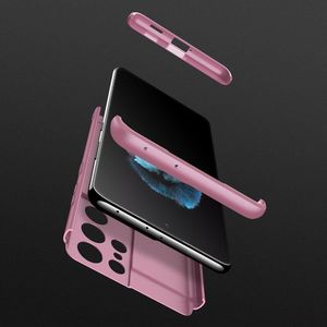 GKK GKK 360 Protection Case etui na całą obudowę przód + tył Samsung Galaxy S21 Ultra 5G różowy 3