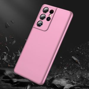 GKK GKK 360 Protection Case etui na całą obudowę przód + tył Samsung Galaxy S21 Ultra 5G różowy 5