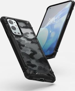 Ringke Ringke Fusion X Design etui pancerny pokrowiec z ramką OnePlus 9 Pro czarny Camo Black (XDOP0009) 3