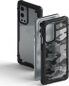 Ringke Ringke Fusion X Design etui pancerny pokrowiec z ramką OnePlus 9 Pro czarny Camo Black (XDOP0009) 4