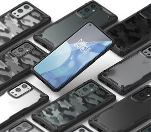 Ringke Ringke Fusion X Design etui pancerny pokrowiec z ramką OnePlus 9 Pro czarny Camo Black (XDOP0009) 9