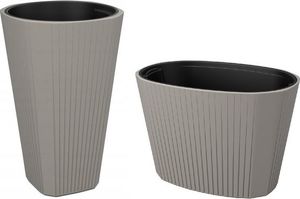 Lamela Doniczka design Muza Krem 39 cm z wkłądem H:61cm 3