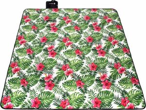 Springos Koc plażowy piknikowy 200x200 cm mata egzotyczne rośliny 10