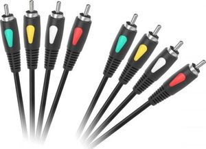 Kabel Cabletech RCA (Cinch) x4 - RCA (Cinch) x4 1.8m czarny (KPO4003-1.8) 1