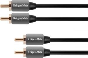 Kabel Kruger&Matz RCA (Cinch) x2 - RCA (Cinch) x2 1m szary (KM0304) 1