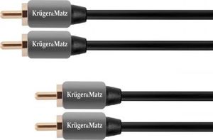 Kabel Kruger&Matz RCA (Cinch) x2 - RCA (Cinch) x2 3m szary (KM0306) 1