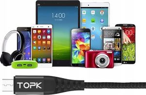 Topk Kabel micro-USB 2M 3A QUICK CHARGE 3 WZMOCNIONY 11