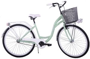 Kozbike (K30) Rower miejski damski Kozbike 28 miętowo-biały 2