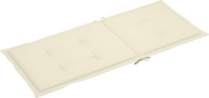vidaXL Poduszki na krzesła ogrodowe, 6 szt., kremowe, 120x50x4 cm (314106) 3