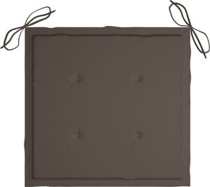 vidaXL Poduszki na krzesła ogrodowe, 4 szt., kolor taupe, 50x50x4 cm (314054) 2