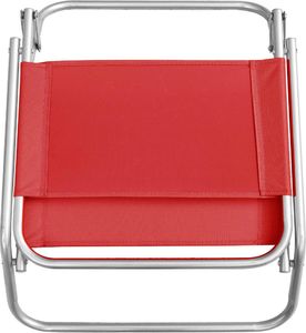 vidaXL Składane krzesła plażowe 2 szt. czerwone obite tkaniną 6