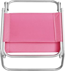 vidaXL Składane krzesła plażowe 2 szt. różowe obite tkaniną 6