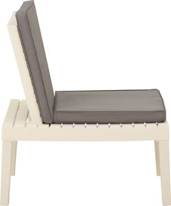 vidaXL Krzesła ogrodowe z poduszkami, 2 szt., plastik, białe 5