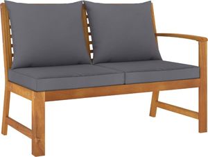 vidaXL 4-cz. zestaw wypoczynkowy do ogrodu, poduszki, drewno akacjowe (3057776) 3