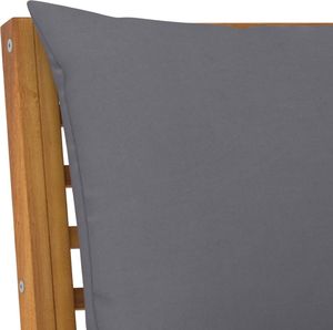 vidaXL 4-cz. zestaw wypoczynkowy do ogrodu, poduszki, drewno akacjowe (3057776) 6