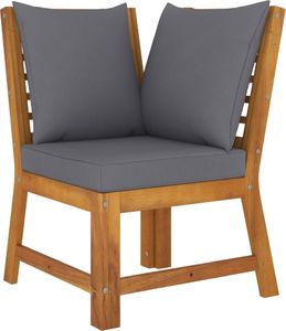 vidaXL 5-cz. zestaw wypoczynkowy do ogrodu, poduszki, drewno akacjowe (3057780) 5