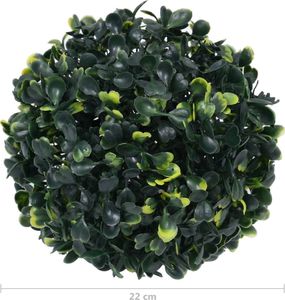 vidaXL Kule sztucznego bukszpanu, 2 szt., 22 cm 4