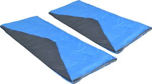 vidaXL Lekkie śpiwory prostokątne, 2 szt., niebieskie, 1100 g, 10C (92630) 2
