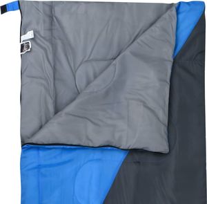 vidaXL Lekkie śpiwory prostokątne, 2 szt., niebieskie, 1100 g, 10C (92630) 5