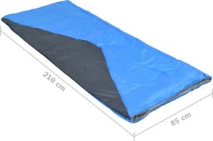 vidaXL Lekkie śpiwory prostokątne, 2 szt., niebieskie, 1100 g, 10C (92630) 8