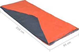 vidaXL Lekki śpiwór prostokątny, pomarańczowy, 1100 g, 10C (92631) 7