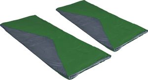 vidaXL Lekkie śpiwory prostokątne, 2 szt., zielone, 1100 g, 10C (92634) 2