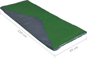 vidaXL Lekkie śpiwory prostokątne, 2 szt., zielone, 1100 g, 10C (92634) 8