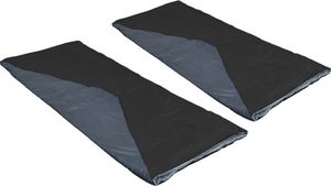 vidaXL Lekkie śpiwory prostokątne, 2 szt., czarne, 1100 g, 10C (92636) 2