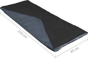 vidaXL Lekkie śpiwory prostokątne, 2 szt., czarne, 1100 g, 10C (92636) 8