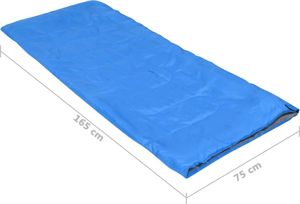 vidaXL Lekki śpiwór dziecięcy, prostokątny, niebieski, 670 g, 15C (92639) 7
