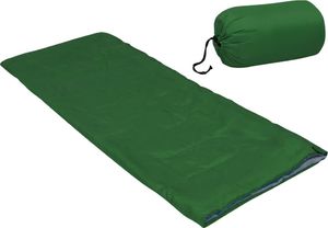 vidaXL Lekki śpiwór dziecięcy, prostokątny, zielony, 670 g, 15C (92641) 1