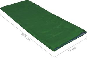 vidaXL Lekki śpiwór dziecięcy, prostokątny, zielony, 670 g, 15C (92641) 7