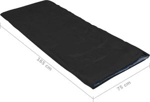 vidaXL Lekki śpiwór dziecięcy, prostokątny, czarny, 670 g, 15C (92642) 7
