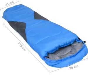 vidaXL Lekki śpiwór dziecięcy typu mumia, niebieski, 670 g, 10C (92644) 7