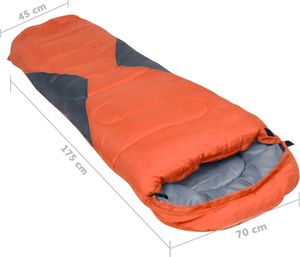 vidaXL Lekki śpiwór dziecięcy typu mumia, pomarańczowy, 670 g, 10C (92645) 7