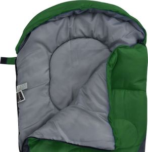 vidaXL Lekki śpiwór dziecięcy typu mumia, zielony, 670 g, 10C (92646) 4