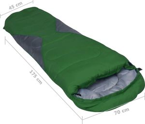 vidaXL Lekki śpiwór dziecięcy typu mumia, zielony, 670 g, 10C (92646) 7
