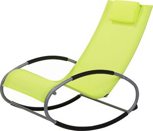 Beliani Krzesło ogrodowe bujane zielone CAMPO 2