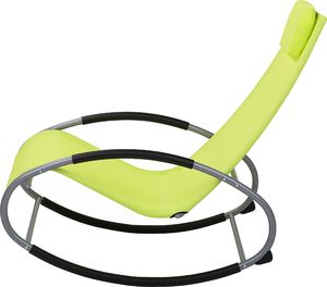 Beliani Krzesło ogrodowe bujane zielone CAMPO 3