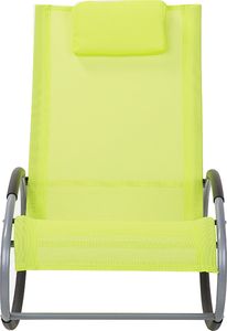 Beliani Krzesło ogrodowe bujane zielone CAMPO 4