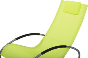 Beliani Krzesło ogrodowe bujane zielone CAMPO 5