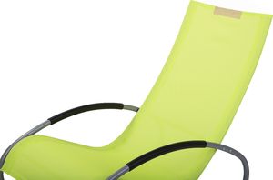 Beliani Krzesło ogrodowe bujane zielone CAMPO 6