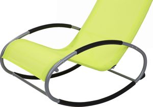 Beliani Krzesło ogrodowe bujane zielone CAMPO 7